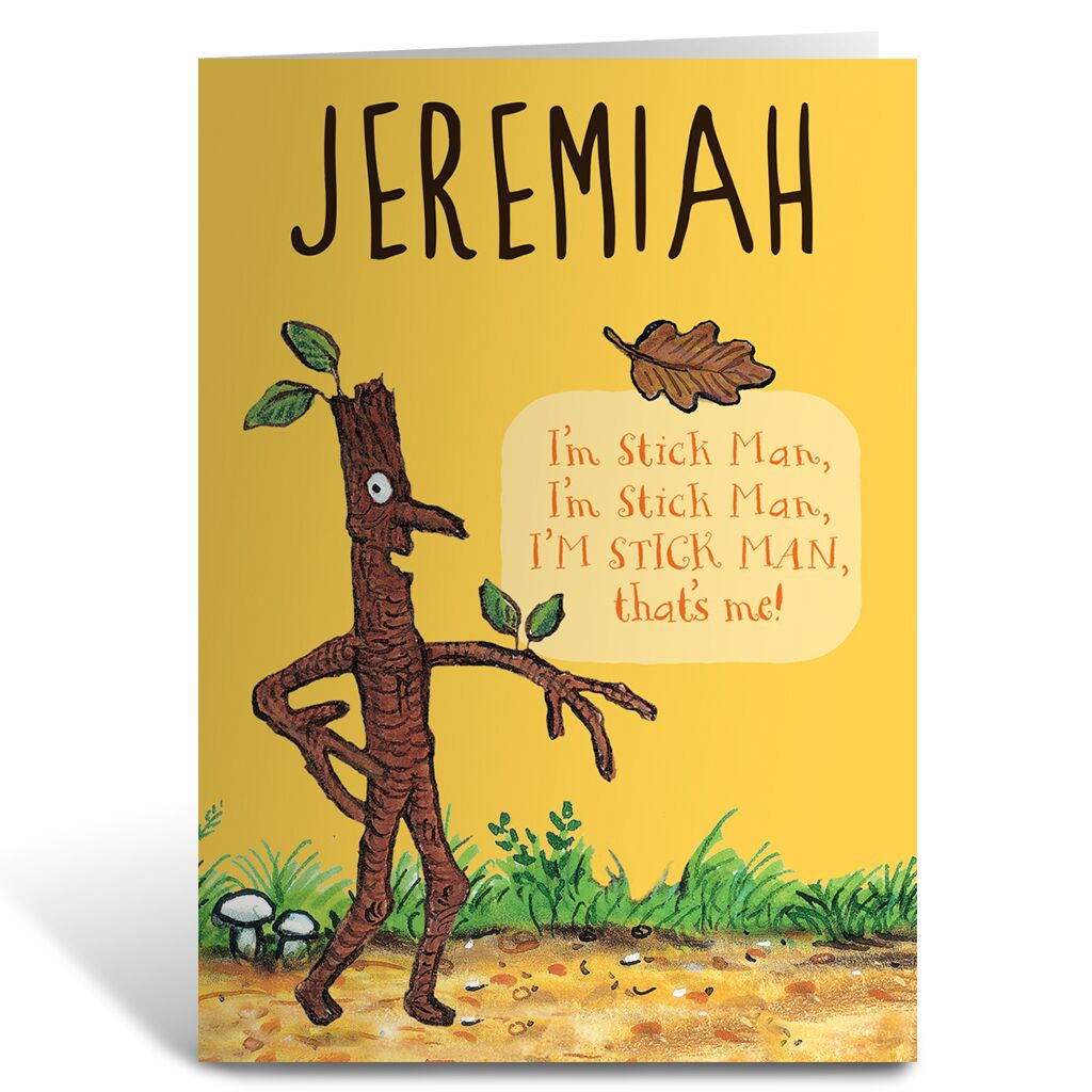 Stick Man - Personalised Greetings Card