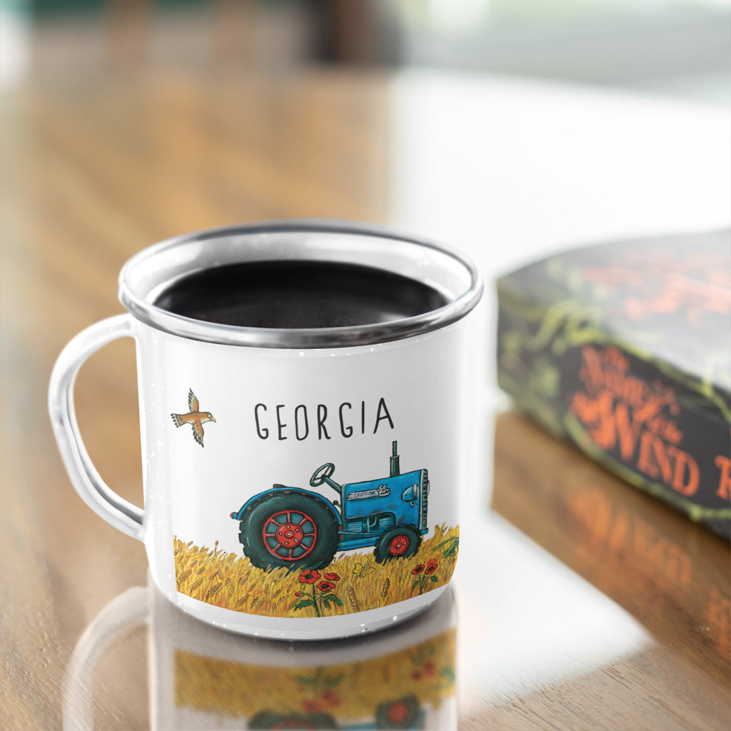 The Scarecrows' Wedding Personalised Enamel Mug