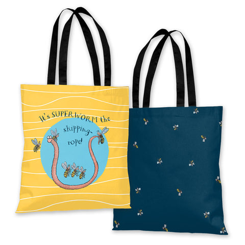 Superworm the Skipping Rope Edge to Edge Tote