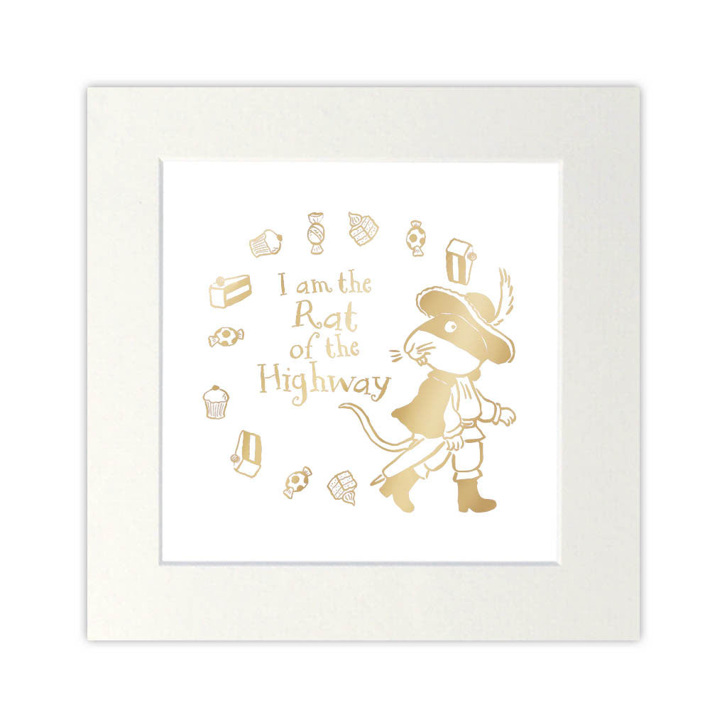 The Highway Rat Foil Art Print