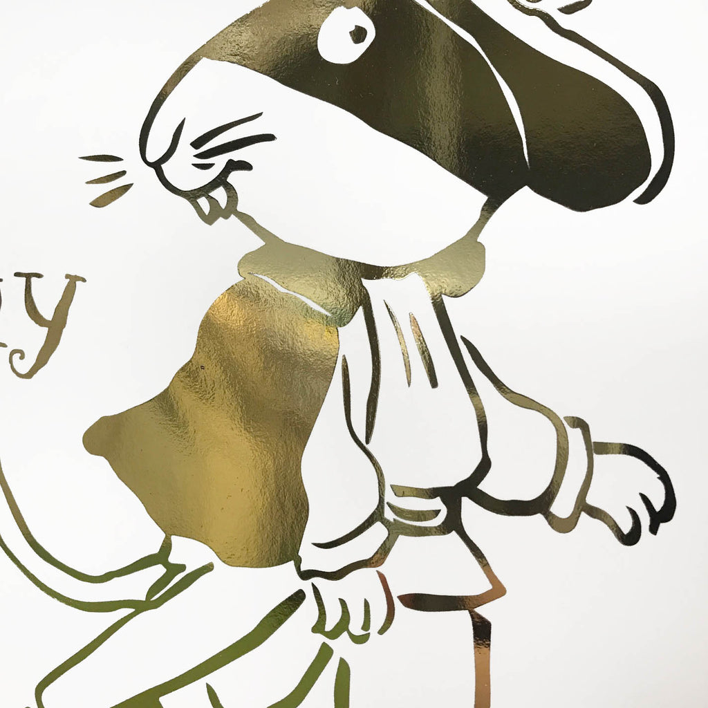 The Highway Rat Foil Art Print