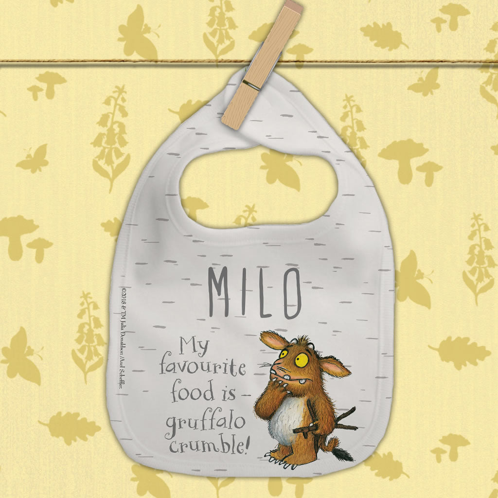 Gruffalo Crumble Personalised Baby Bib (Lifestyle)