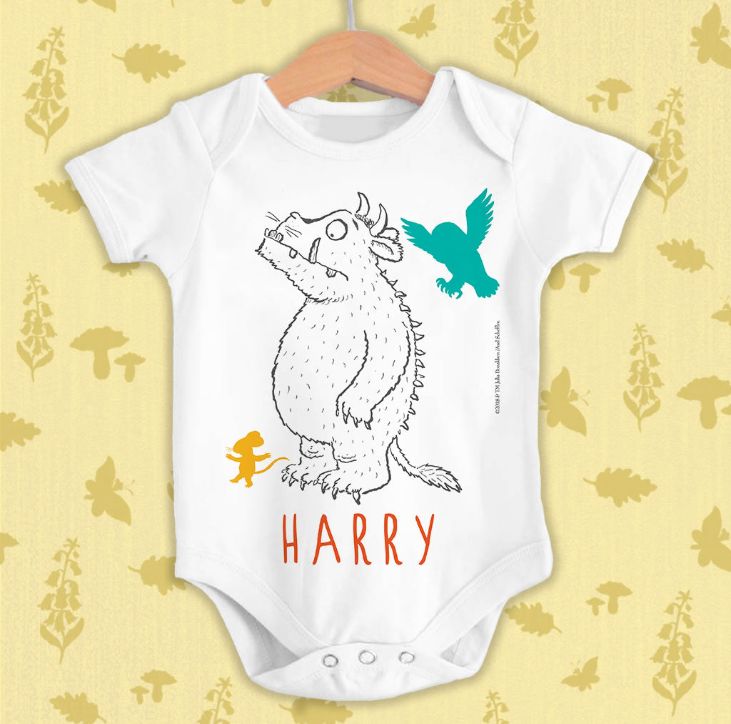 Gruffalo, Mouse and Owl Personalised Baby Grow (Lifestyle)