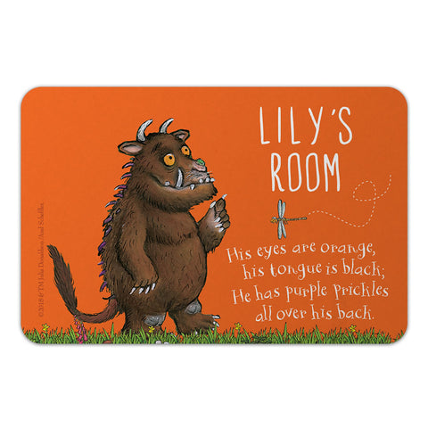 Personalised Orange Gruffalo Personalised Door Plaque