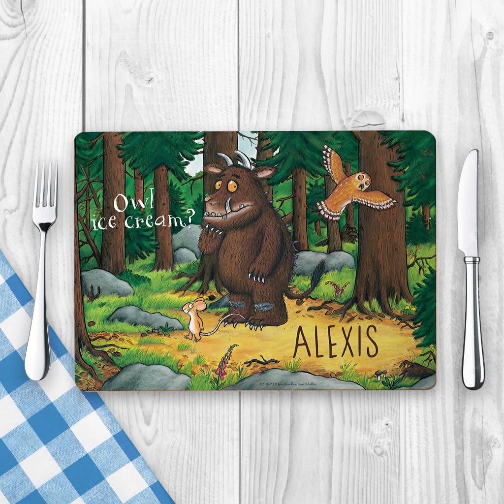 Gruffalo and Owl Personalised Placemat (Lifestyle)