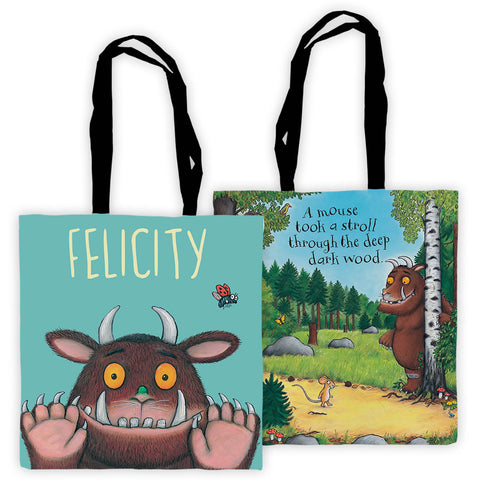 Blue Gruffalo Personalised Edge to Edge Tote Bag