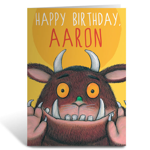 Yellow Gruffalo Personalised Greeting Card