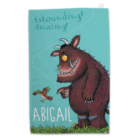 Personalised "Amazing!" Gruffalo Personalised Tea Towel