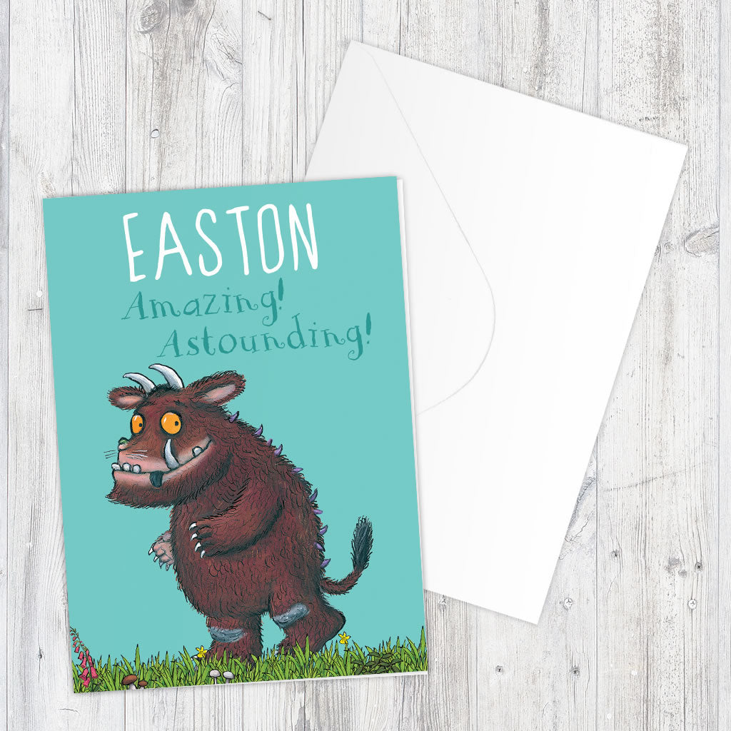 "Astounding!" Gruffalo Personalised Greeting Card (Lifestyle)