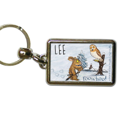 Gruffalo's Child and Owl Personalised Metal Keyring