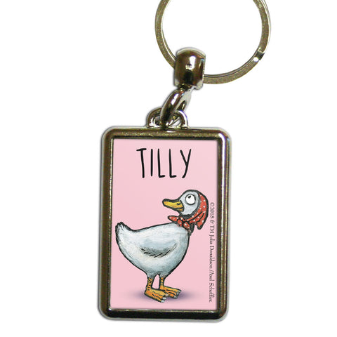 Pink Highway Rat Personalised Metal Keyring