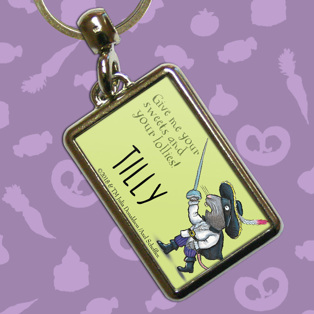 Green Highway Rat Personalised Metal Keyring