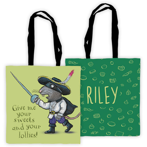 Green Highway Rat Personalised Edge to Edge Tote Bag