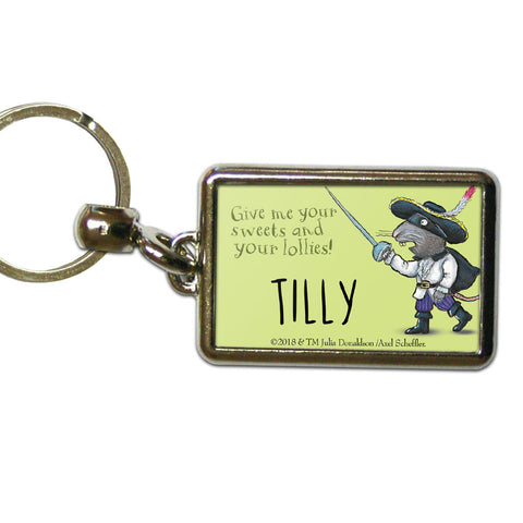 Green Highway Rat Personalised Metal Keyring