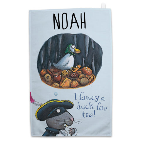Personalised "Duck for tea" Highway Rat Personalised Tea Towel