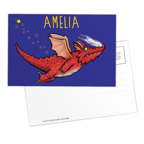 Purple Dragon Room on the Broom Personalised Postcard