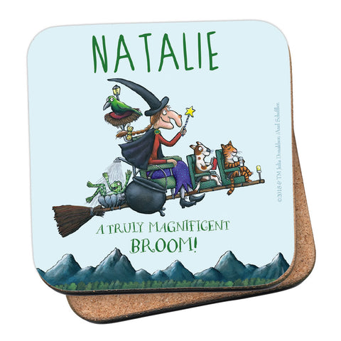 Magnificent Broom Personalised Coaster