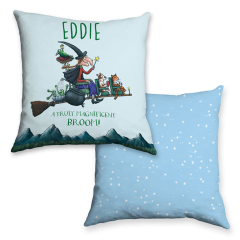 Magnificent Room on the Broom Personalised Cushion