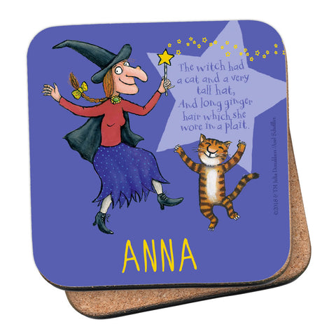 Purple Room on the Broom Personalised Coaster