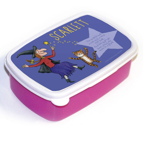 Witch and Cat Room on the Broom Personalised Lunch Box