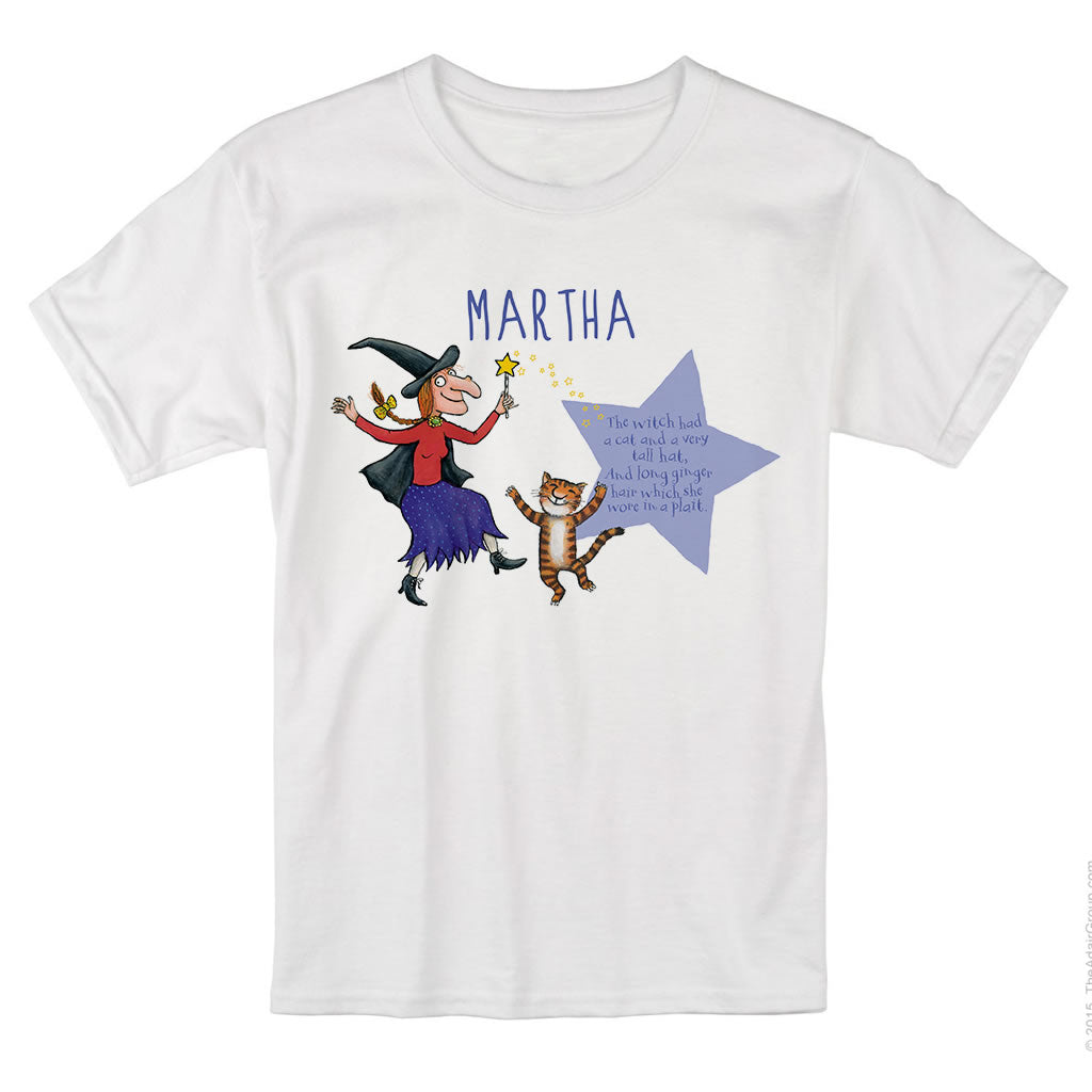 Witch and Cat Room on the Broom Personalised T-shirt