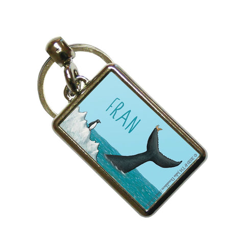 The Snail and the Whale - Personalised Metal Keyrings