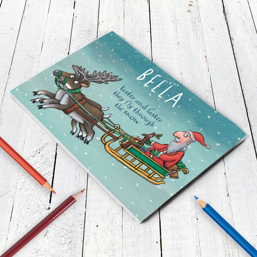 Festive Stick Man Personalised A5 Notepad (Lifestyle)