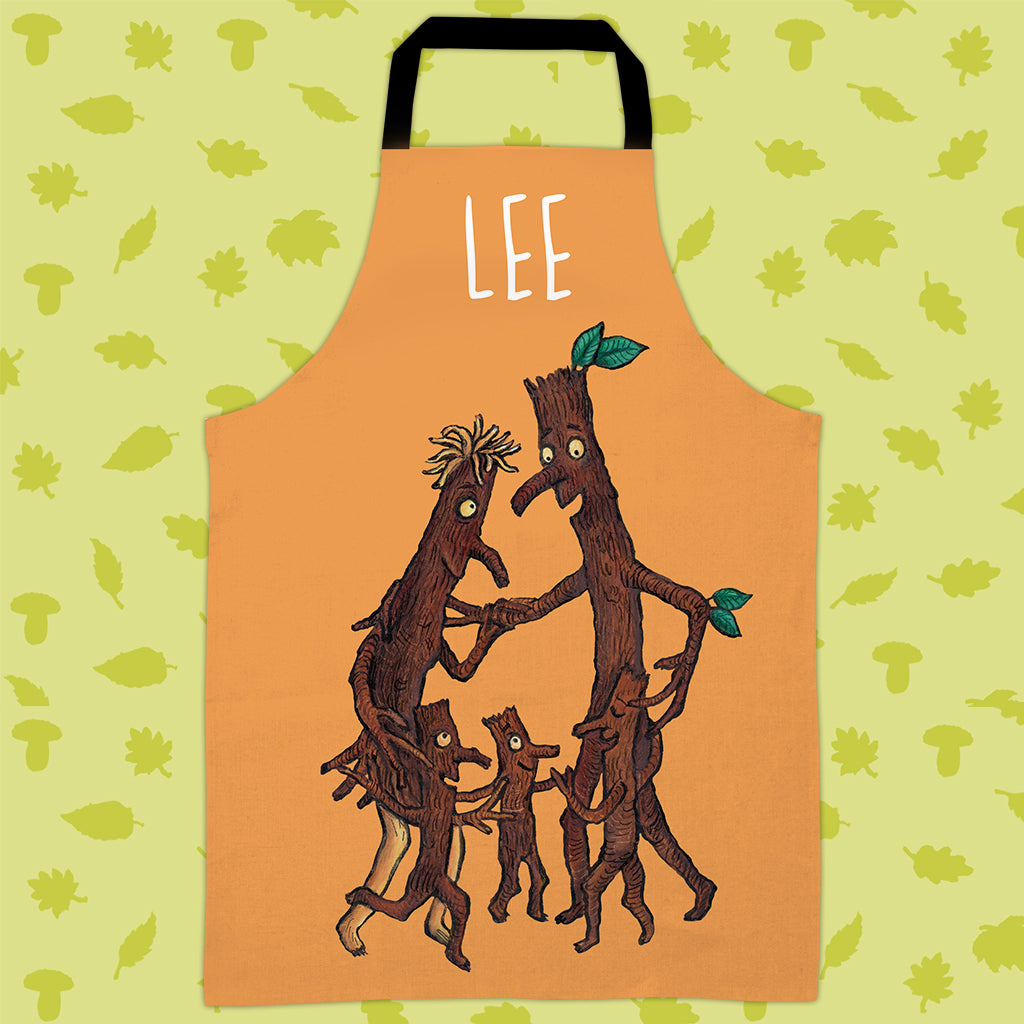 Orange Stick Man Personalised Apron