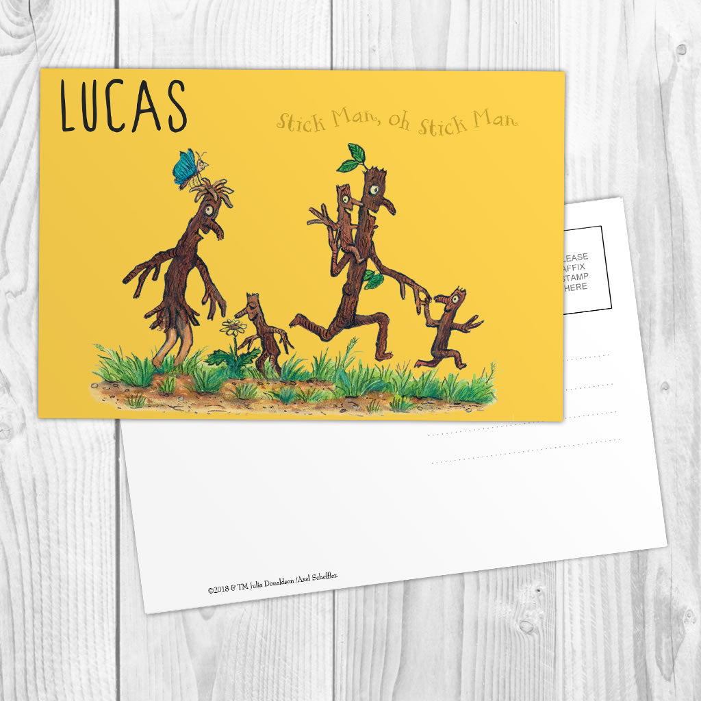 Stick Family Personalised Postcard (Lifestyle)