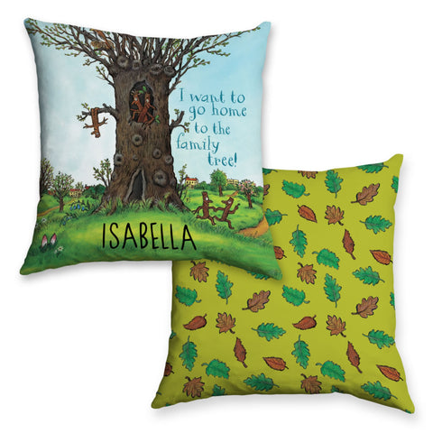 Stick Man Family Tree Personalised Cushion