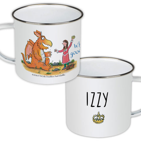 "What a good idea! Zog Personalised Enamel Mug 