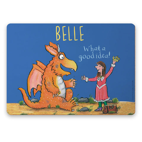 "Up and off he flew" Zog Personalised Placemat