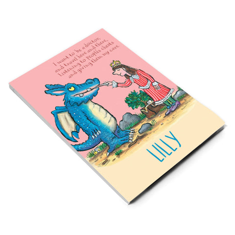 "I want to be a Doctor" Zog Personalised A5 Notepad