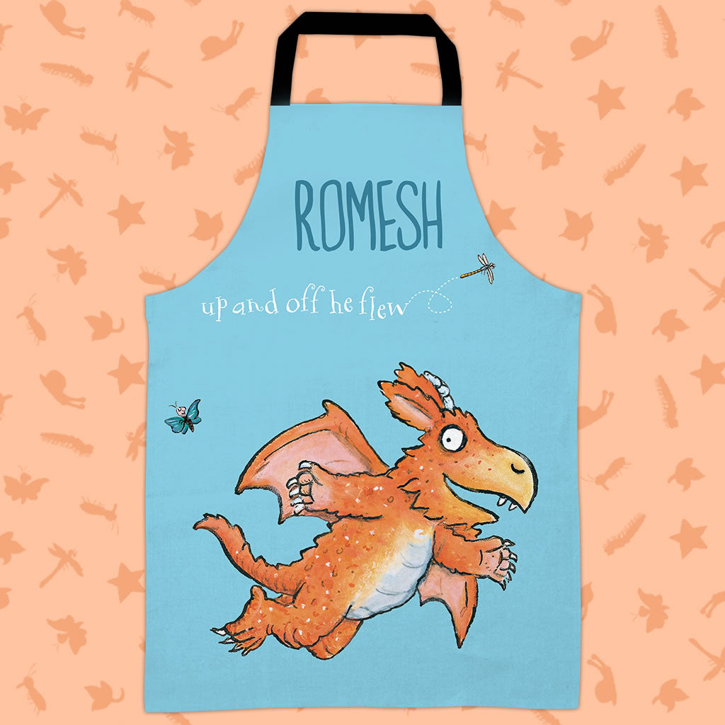Blue Off He Flew Zog Personalised Apron (Lifestyle)