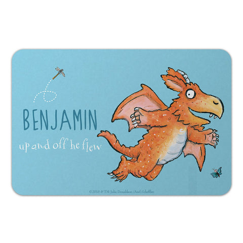 "Up and off he flew" Zog Personalised Door Plaque 