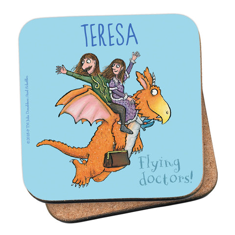 Flying Doctors! Zog Personalised Coaster