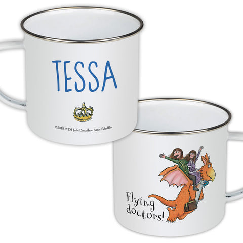 Flying Doctors! Zog Personalised Enamel Mug