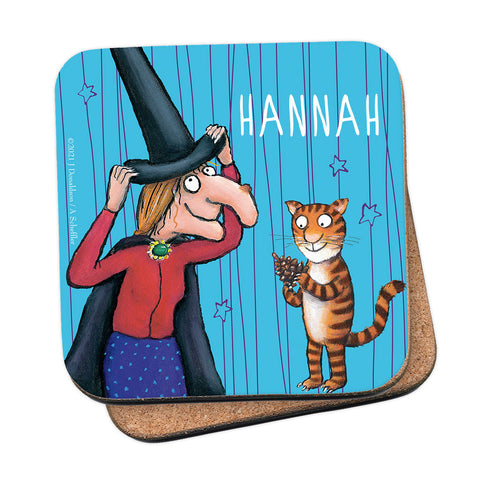 Room on the Broom Anniversary Capsule Personalised Cork Coaster