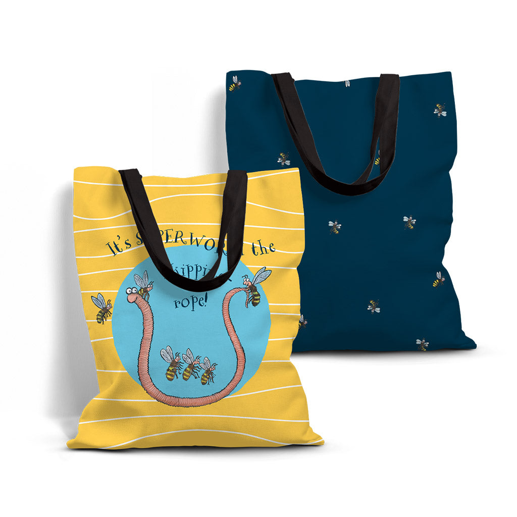 Superworm the Skipping Rope Edge to Edge Tote
