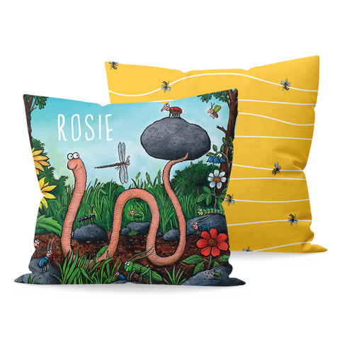 Superworm Personalised Cushion