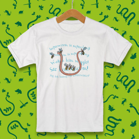 Superworm is super-long White T-shirt