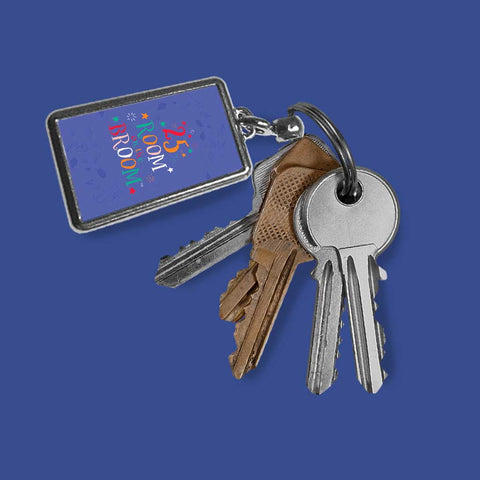 Room on the Broom 25th Anniversary Logo Keyring | Premium Metal Key Fob