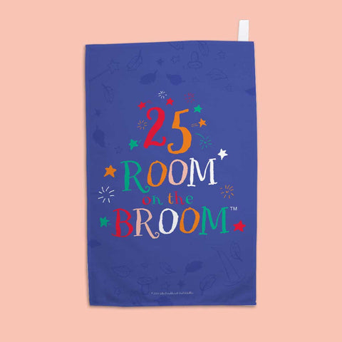 Room on the Broom 25th Anniversary Logo Tea Towel | 100% Cotton