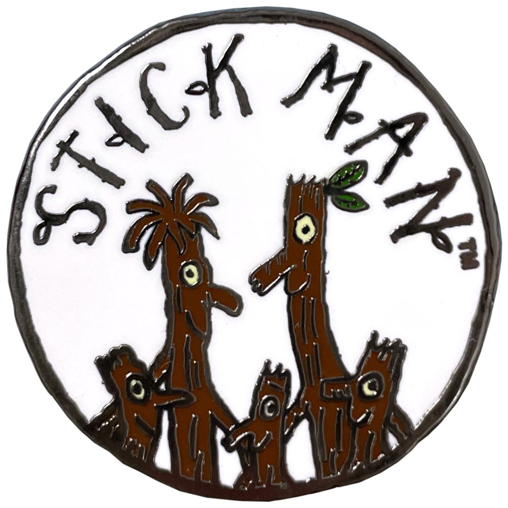 Stick Man Logo Pin Badge