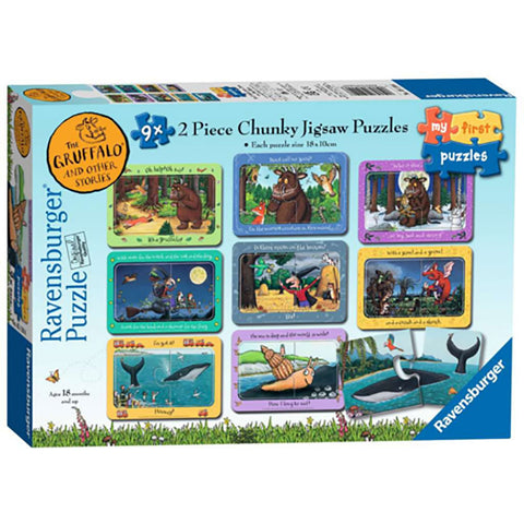 The Gruffalo & Friends 9 x 2 Piece Chunky Jigsaw Puzzles