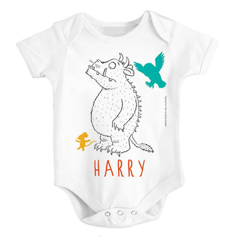 Gruffalo, Mouse and Owl Personalised Baby Grow