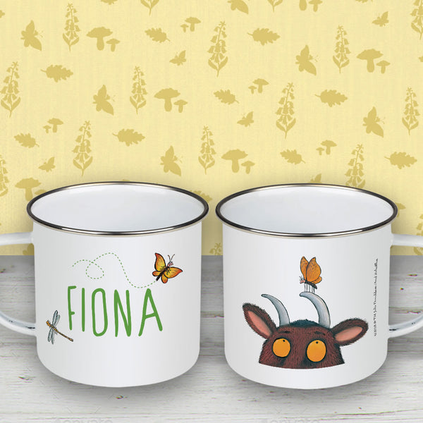 Gruffalo and Butterfly Personalised Enamel Mug