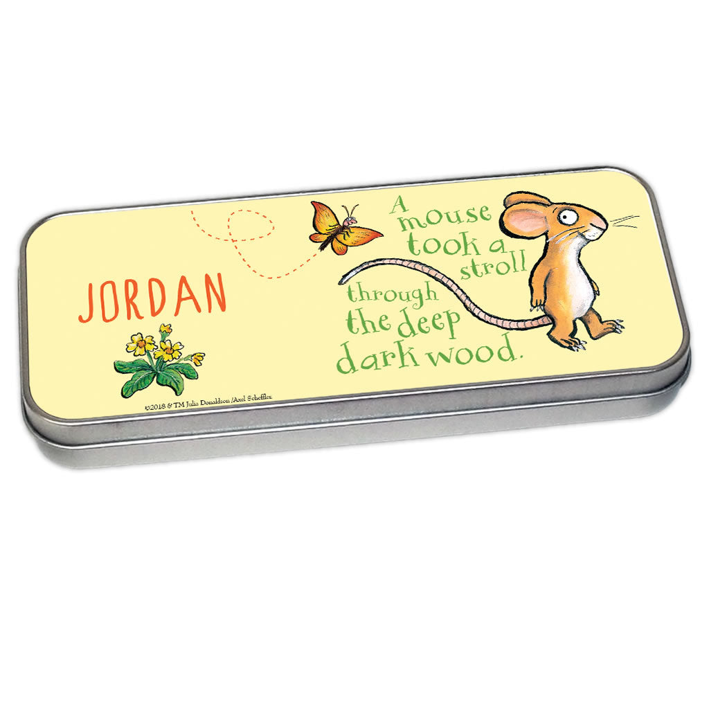 Green Mouse Personalised Pencil Tin