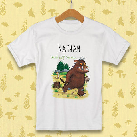 Gruffalo "off he ran" Personalised T-shirt