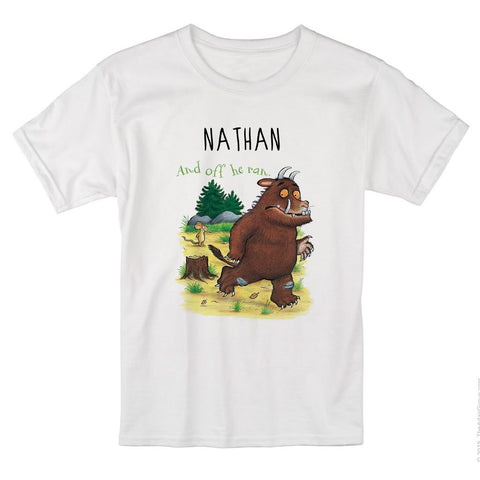 Gruffalo "off he ran" Personalised T-shirt